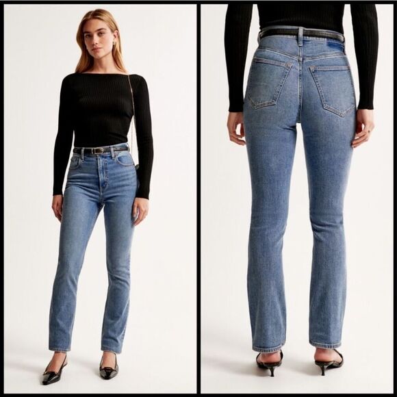 Abercrombie & Fitch The Slim Straight Ultra High Rise Jeans, Size 6 S / 28 - Picture 1 of 9